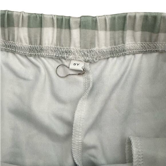 Jane + Jo Green Check Pajama Pants 5y NWOT - Picture 3 of 4